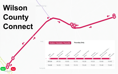 1 Pandora_Stockdale route timetable and map